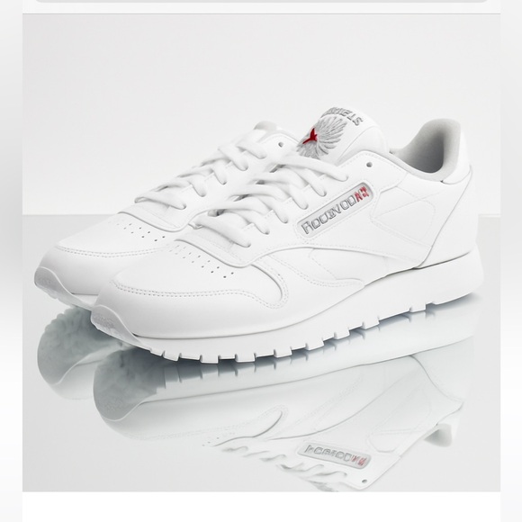 Reebok Classic Leather White Sneakers Men’s Retro 80s 90s Casual Shoe Size 12 - Picture 1 of 2
